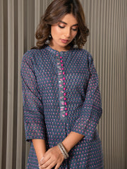 MULMUL ANIYA KOTA DORIA BLOCK PRINTED KURTA & PANT SET