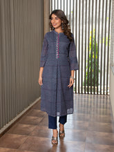 MULMUL ANIYA KOTA DORIA BLOCK PRINTED KURTA & PANT SET
