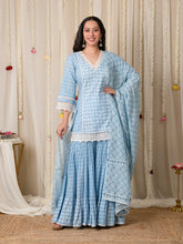 MULMUL MANIK KURTA-SHARARA & DUPATTA SET