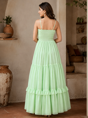 Mint Green Sequin Maxi Dress