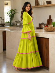 TENDER GREEN COTTON DRESS