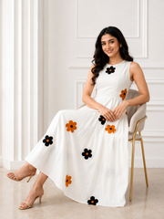 Snow White Embroidered Dress