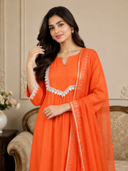 Orange Myra Suit Set