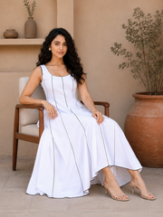 Frost White Cotton Dress