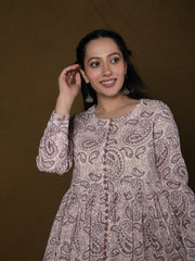 MULMUL NITYA BLOCK PRINTED KURTA & PANT SET