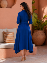 Indigo Peont Cotton Dress