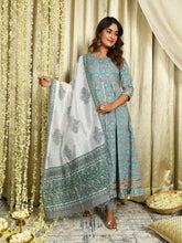 MULMUL GUL-ZEHRA ANARKALI KURTA-PANT & DUPATTA SET