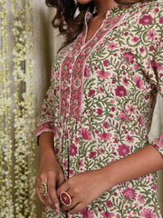 MULMUL MAHNOOR KURTA & LANTERN PANT SET