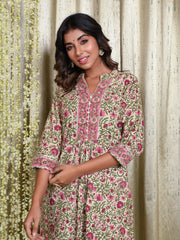 MULMUL MAHNOOR KURTA & LANTERN PANT SET