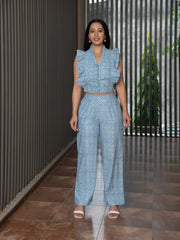 MULMUL FHEELA HAND BLOCK PRINTED CO-ORD SET