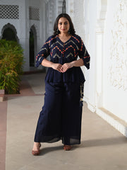 MULMUL URVI EMBROIDERED CO-ORD SET