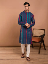 MULMUL OJAS YARN DYED COTTON KURTA-PANT SET