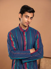 MULMUL OJAS YARN DYED COTTON KURTA-PANT SET