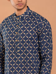 MULMUL AHAAN HAND BLOCK PRINTED KURTA-PANT SET