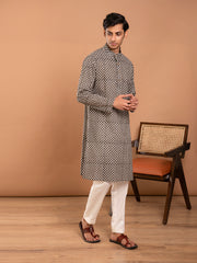 MULMUL ABHAY HAND BLOCK PRINTED KURTA-PANT SET