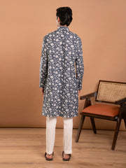 MULMUL CHETAN HAND BLOCK PRINTED KURTA-PANT SET