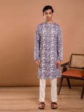 MULMUL NEER HAND BLOCK PRINTED KURTA-PANT SET