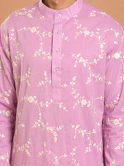 MULMUL SHIVAAY EMBROIDERED KURTA-PANT SET