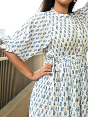 MULMUL RANYA MOTIFS BLOCK PRINTED MAXI DRESS