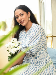 MULMUL RANYA MOTIFS BLOCK PRINTED MAXI DRESS