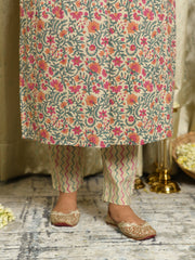 MULMUL MEHRANG BLOCK PRINTED KURTA & PANT SET