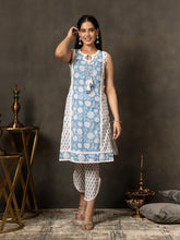 MULMUL EEDHA HAND BLOCK PRINTED KURTA SET