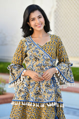 DHIVYA AJRAKH PRINT SHARARA SET
