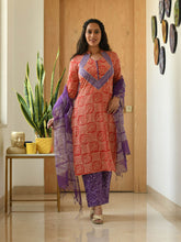BRINDA BLOCK PRINTED KURTA-PANTS & DUPATTA SET