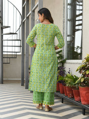 PRAJNA BLOCK PRINTED KURTA-PANTS & DUPATTA SET