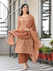 TARITA BLOCK PRINTED KURTA-PANTS & DUPATTA SET