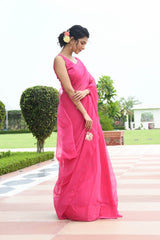 SURI FUCHSIA PITTAN WORK CHIFFON SAREE