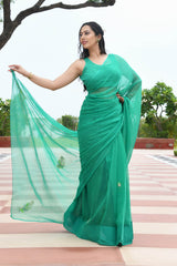 MAHREEN AARI-BEAD WORK CHIFFON SAREE