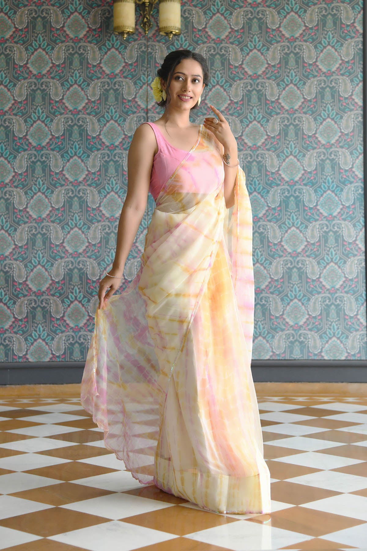 SHIFA SHIBORI CHIFFON SAREE