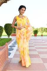 CANNA LILY CHIFFON SAREE