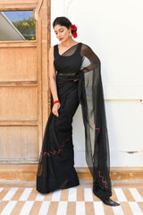 QUEEN-OF-THE-NIGHT CHIFFON SAREE