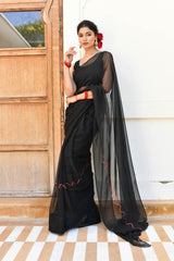 QUEEN-OF-THE-NIGHT CHIFFON SAREE