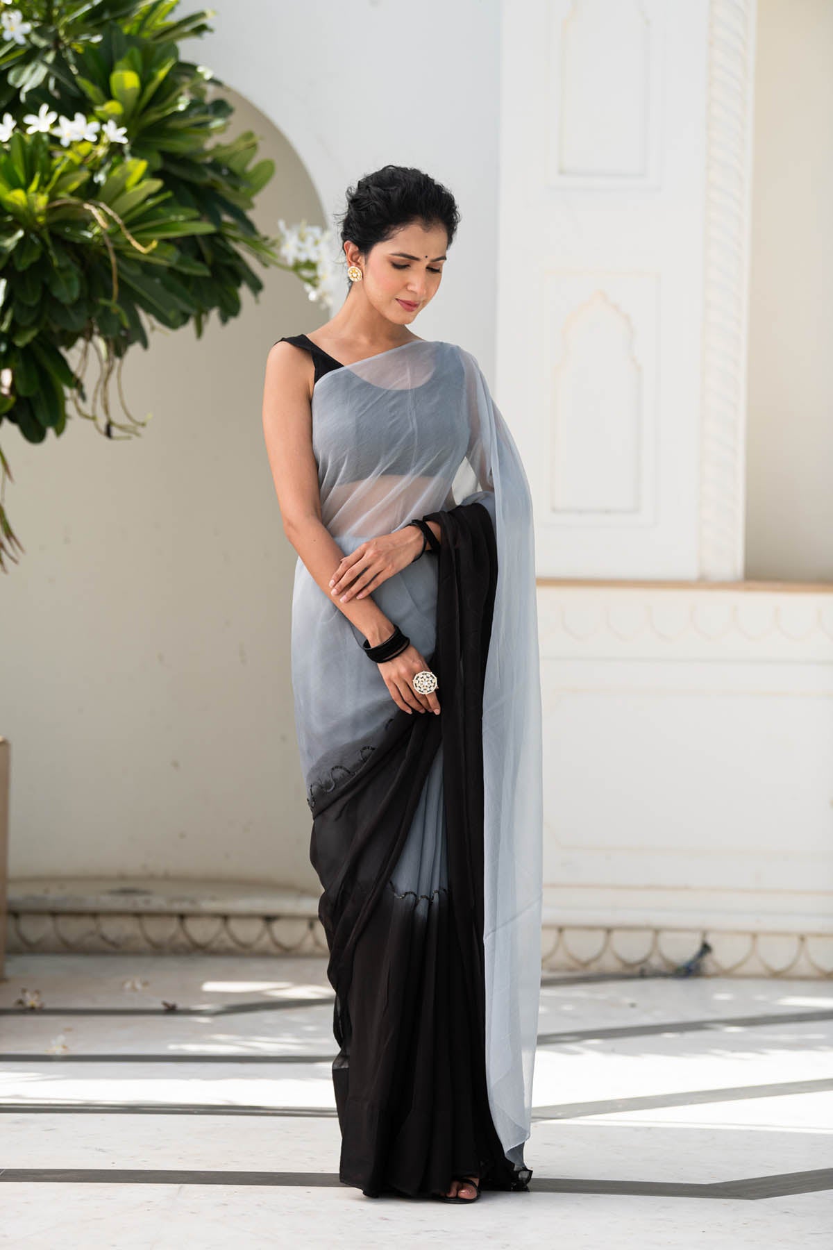 NIGHT SKY CHIFFON SAREE