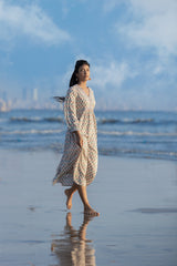 MULMUL BLUSHING BLOSSOMS PRINTED COTTON DRESS