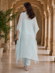 Sea Blue Georgette Kaftan Set