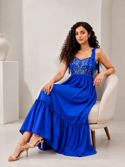 Dazzling Blue Cotton Dress