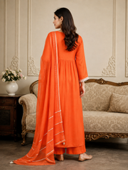 Orange Myra Suit Set