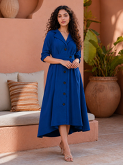 Indigo Peont Cotton Dress