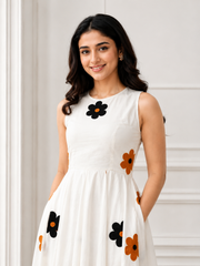 Snow White Embroidered Dress