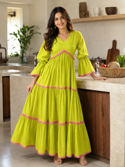 TENDER GREEN COTTON DRESS