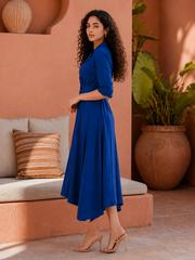 Indigo Peont Cotton Dress