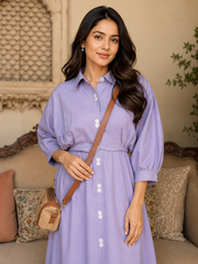 Lavender Grace Shirt Dress
