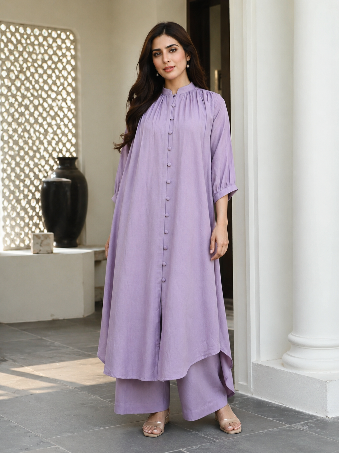 Cotton Lilac Coord Set