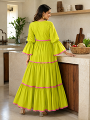 TENDER GREEN COTTON DRESS