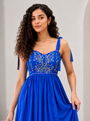 Dazzling Blue Cotton Dress