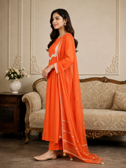 Orange Myra Suit Set